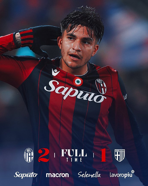 替补双枪导演逆转!博洛尼亚2-1帕尔马,挺进意杯八强