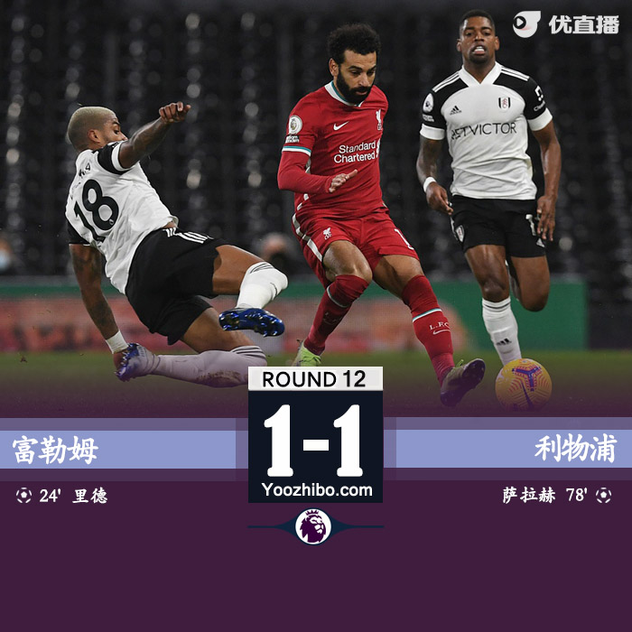 <a href=/24zhibozq/liverpool/ target=_blank class=infotextkey>利物浦</a>1-1富勒姆