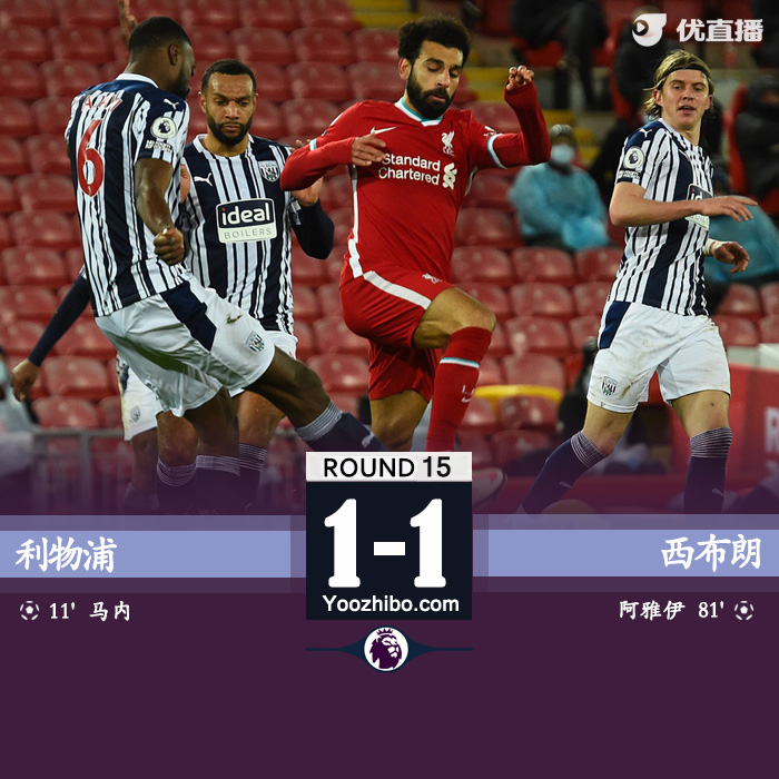 <a href=/24zhibozq/liverpool/ target=_blank class=infotextkey>利物浦</a>1-1西布朗