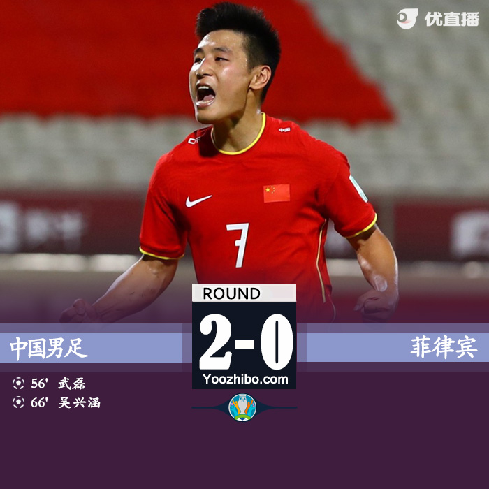国足2-0菲律宾 武磊造点+破门吴兴涵建功