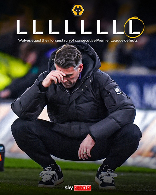 狼队“死亡赛程”来了：17轮仅2分垫底，下周两碰<a href=/24zhibozq/manlian/ target=_blank class=infotextkey>曼联</a>+再踢枪手<a href=/24zhibozq/liverpool/ target=_blank class=infotextkey>利物浦</a>