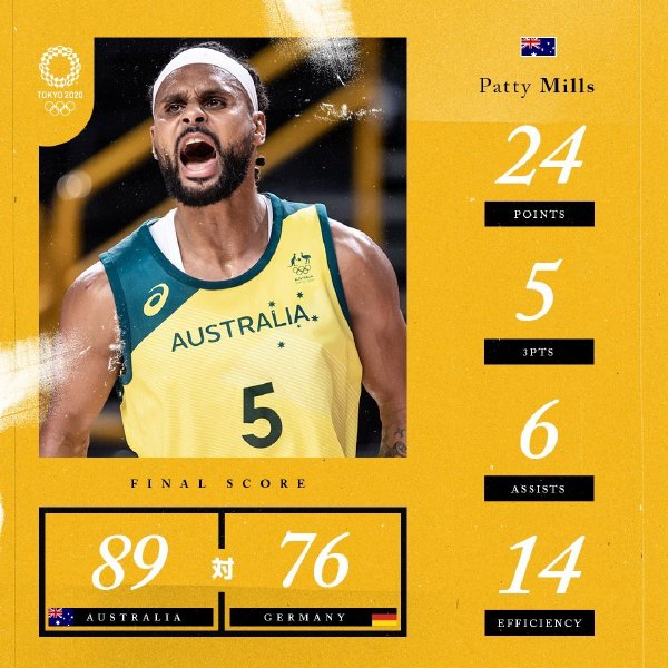 07月31日 奥运男篮预赛B组 澳大利亚vs德国 全场录像及集锦