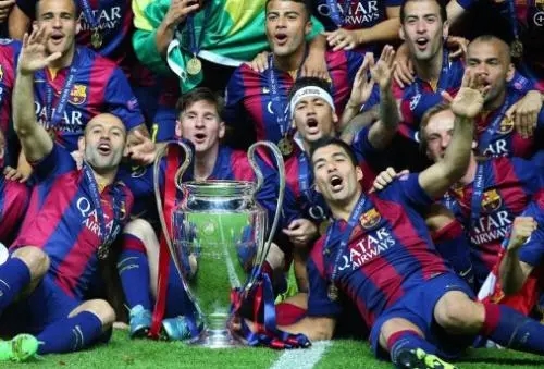 <a href=/24zhibozq/barcelona/ target=_blank class=infotextkey>巴萨</a>获得14/15赛季欧冠冠军